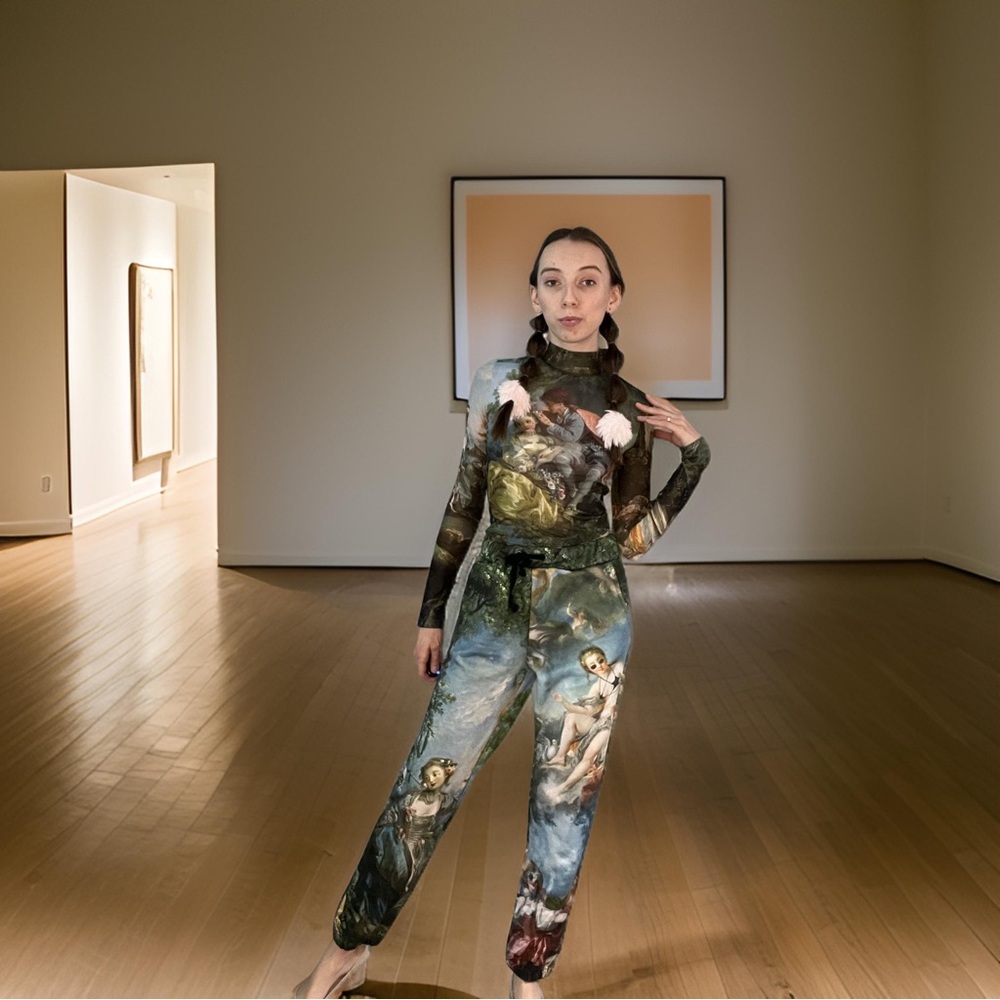 21st century van Gough print sweat set XS